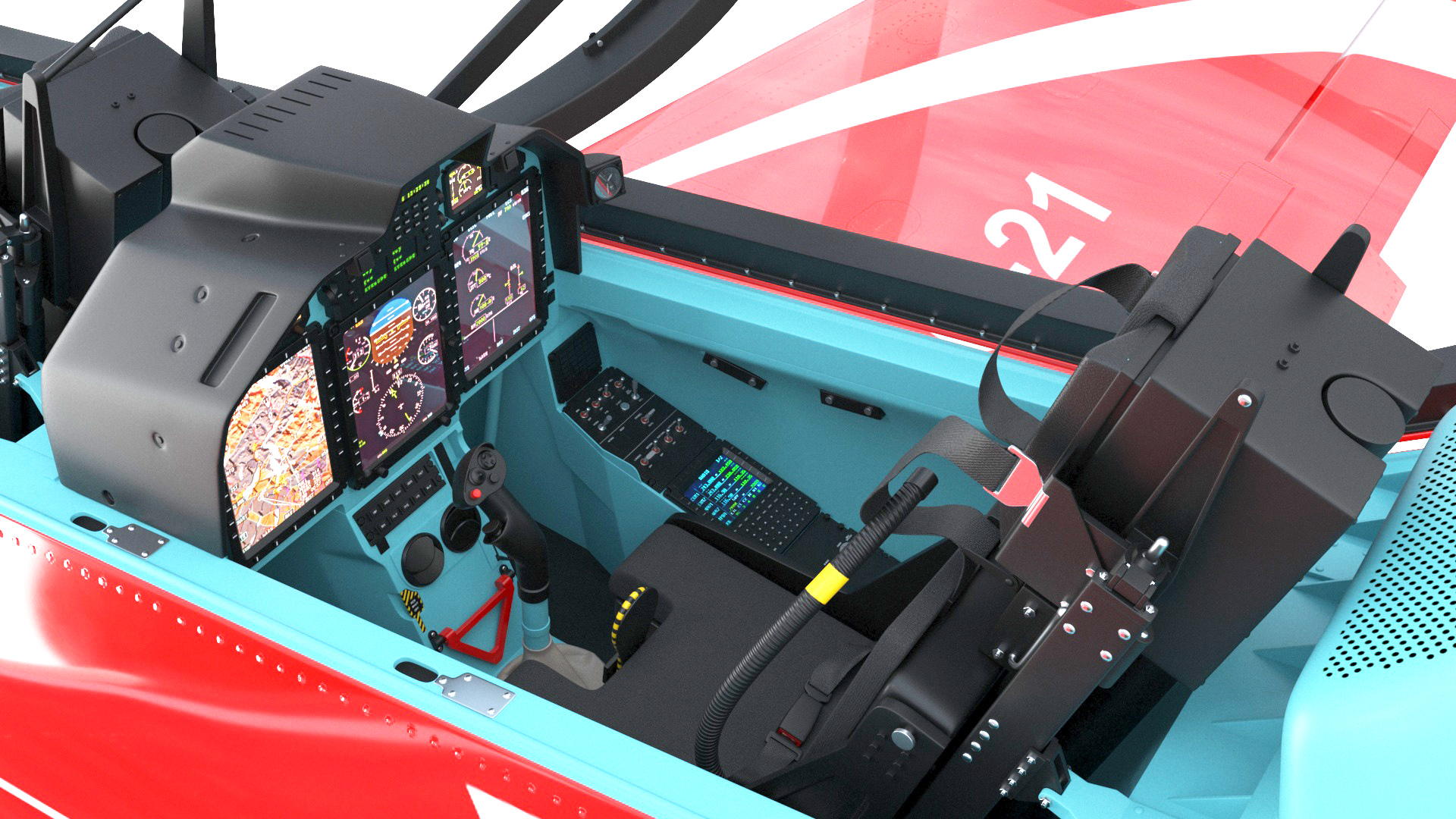 3D model Training Aircraft Pilatus PC-21 Red