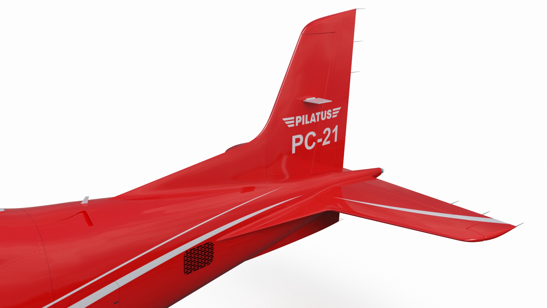 3D model Training Aircraft Pilatus PC-21 Red
