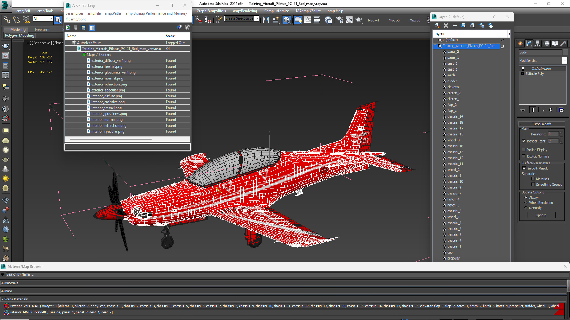 3D model Training Aircraft Pilatus PC-21 Red