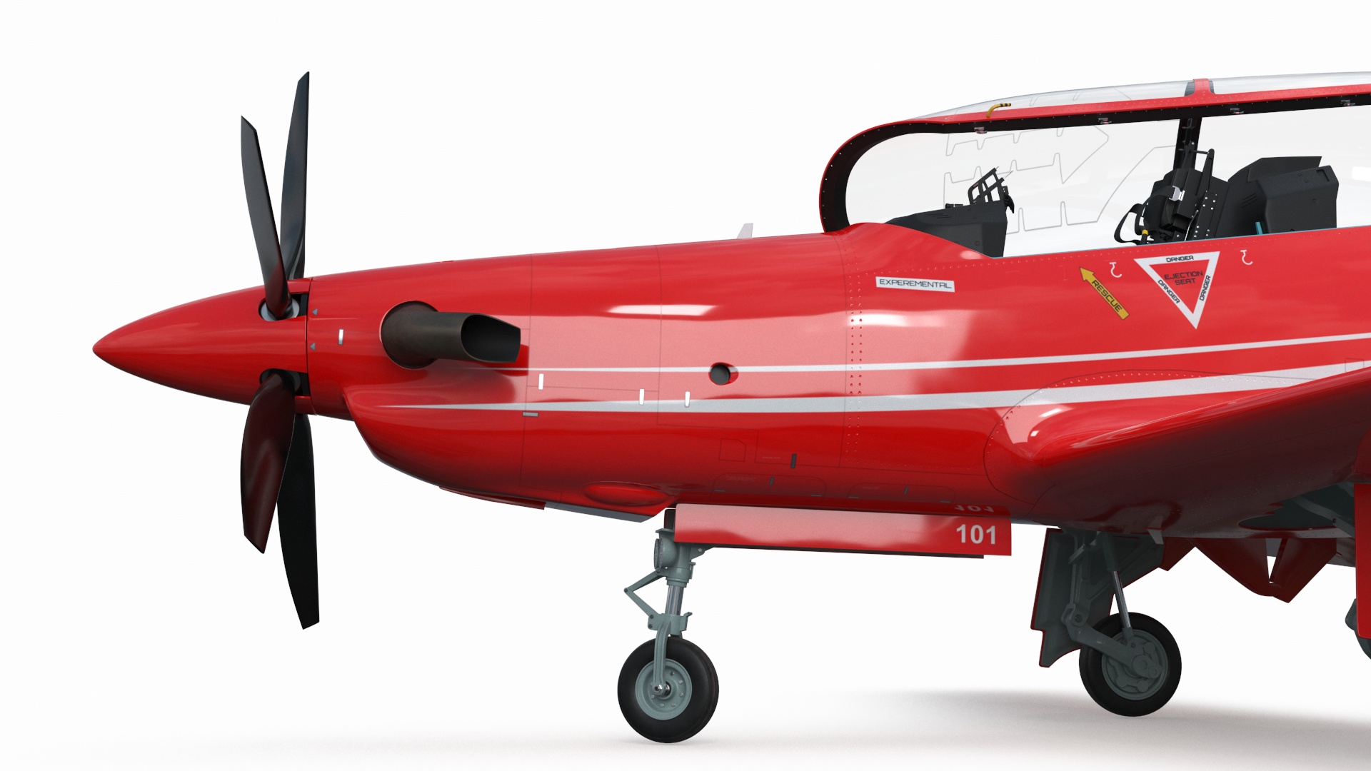 3D model Training Aircraft Pilatus PC-21 Red