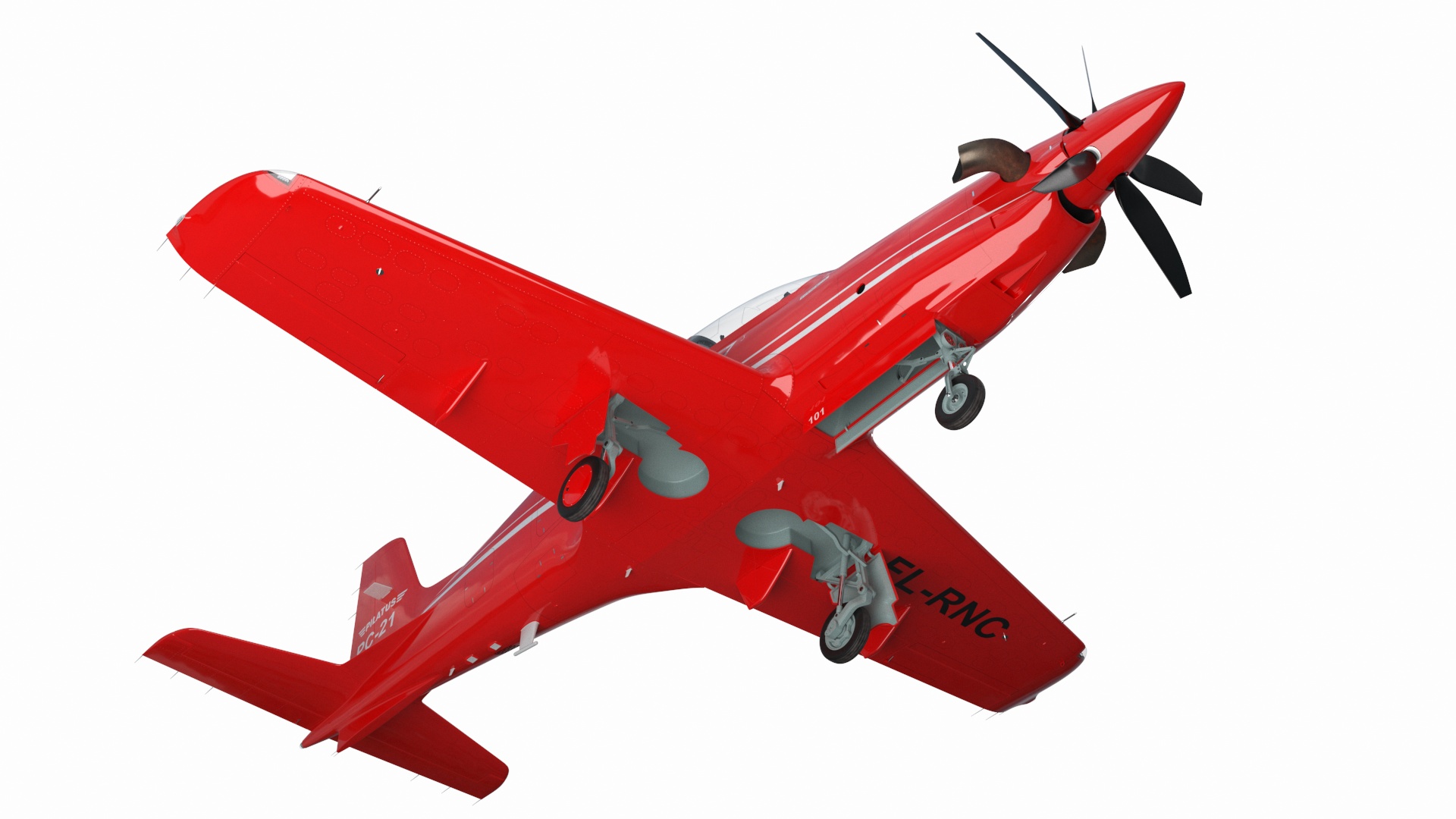 3D model Training Aircraft Pilatus PC-21 Red