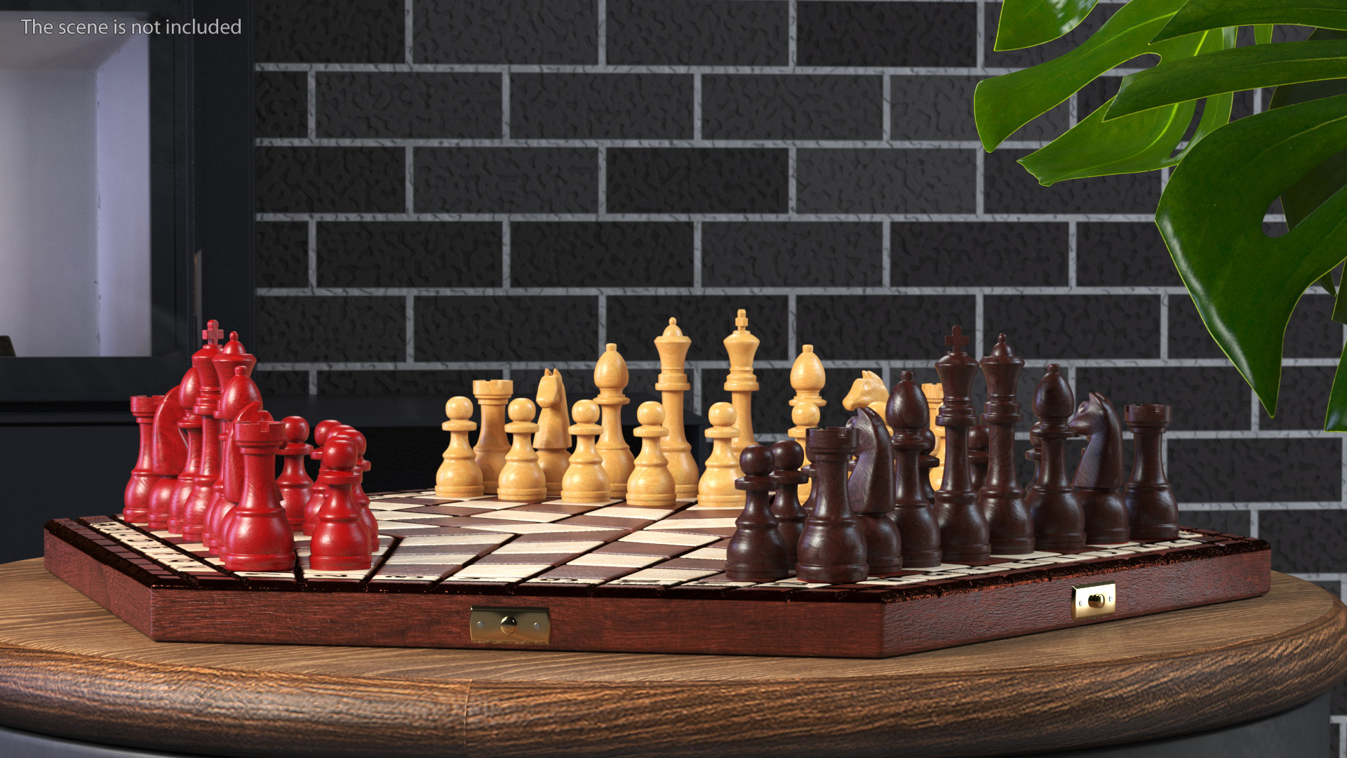Hexagonal Chess for 3 Players 3D model