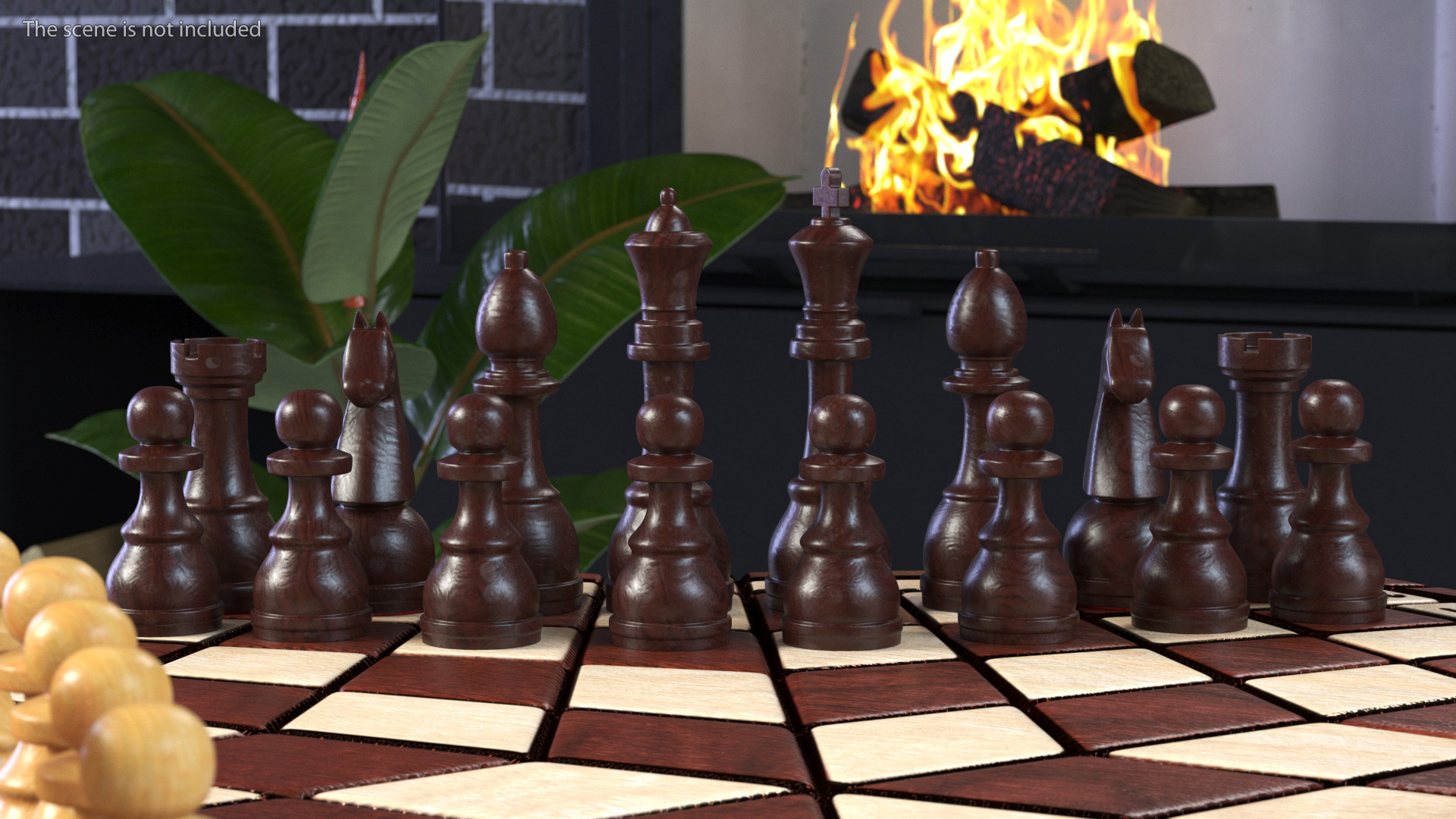 Hexagonal Chess for 3 Players 3D model