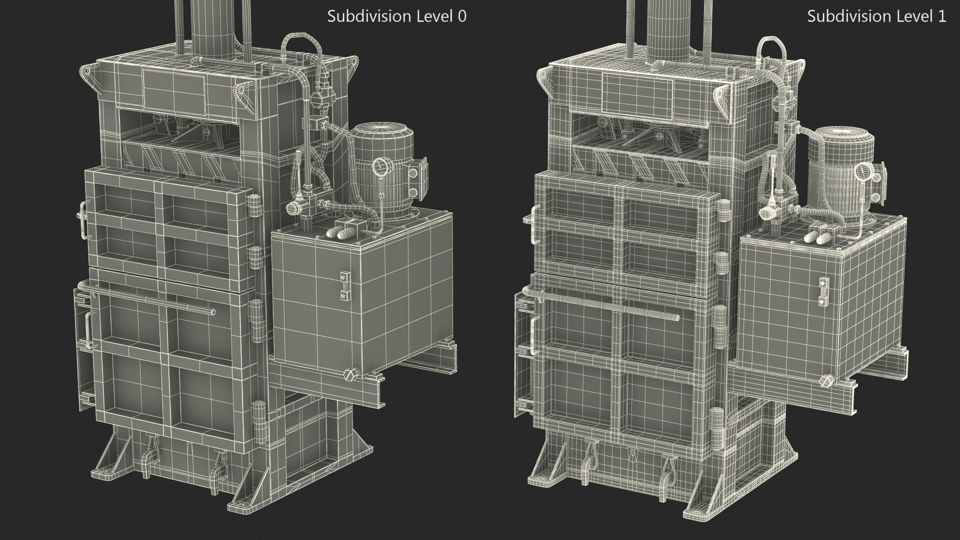 3D model Bailing Machine Grey