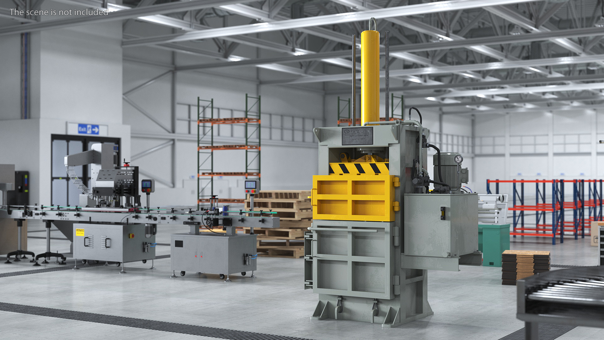 3D model Bailing Machine Grey