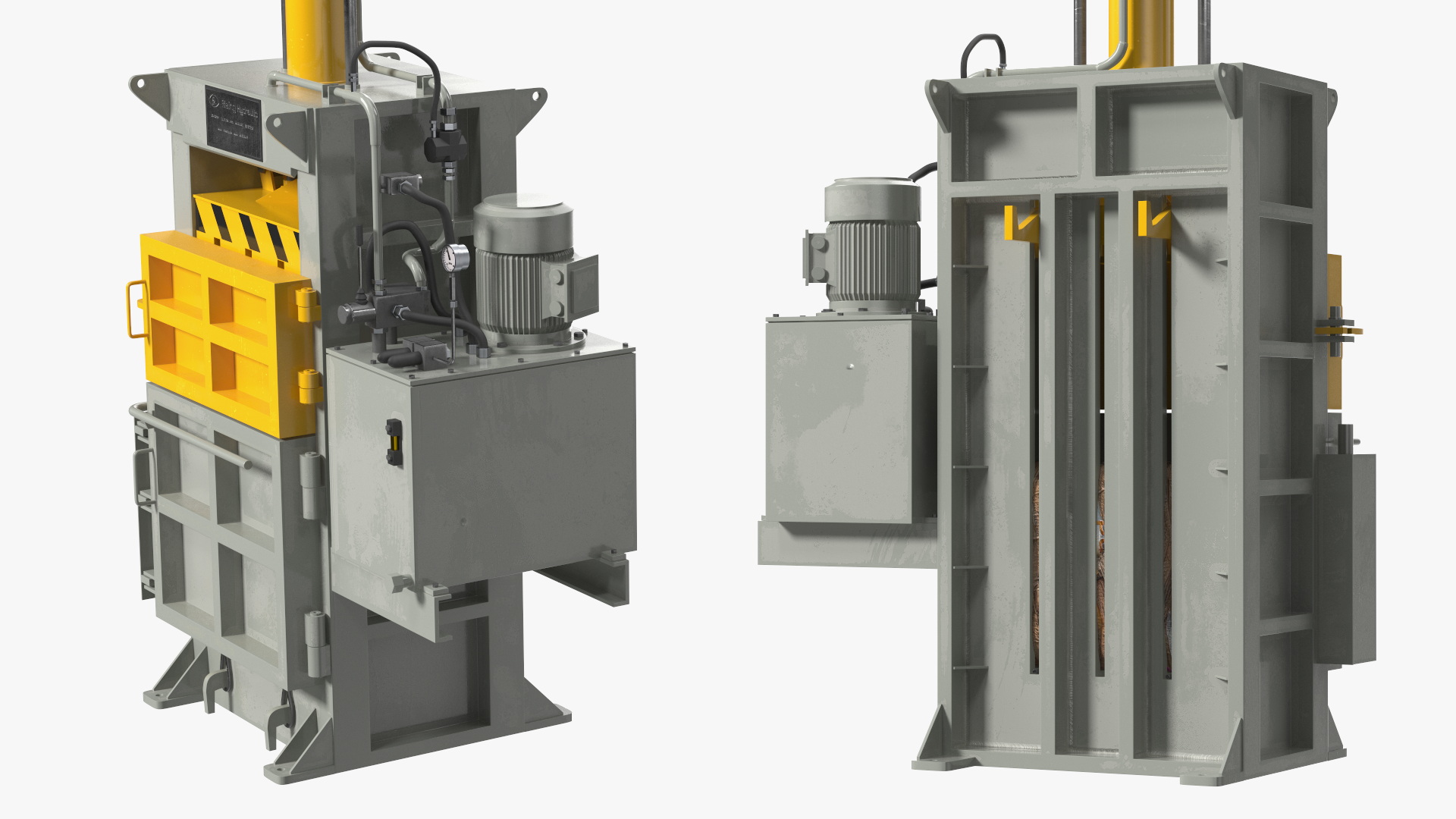 3D model Bailing Machine Grey