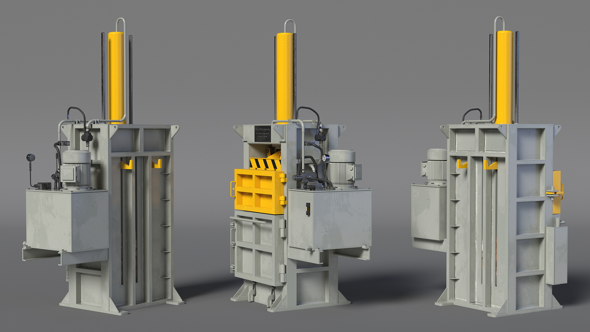 3D model Bailing Machine Grey