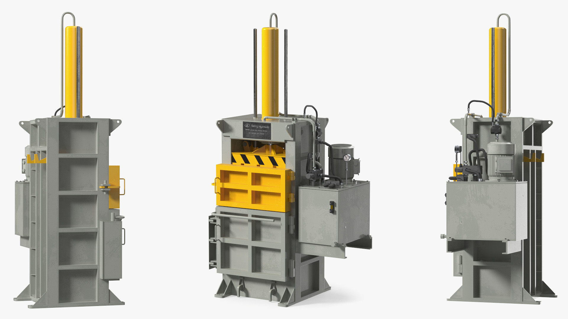 3D model Bailing Machine Grey