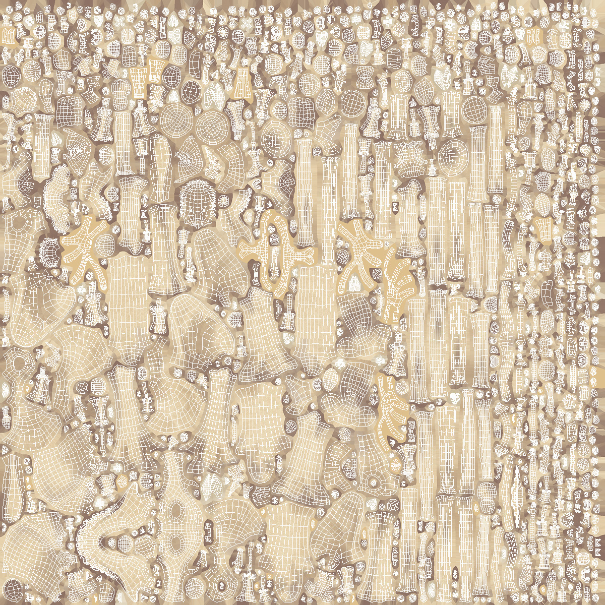3D Gorilla Skeleton Bone Structure