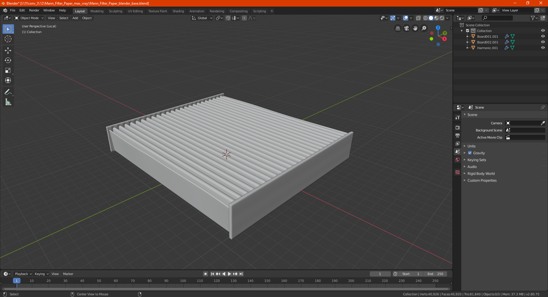Mann Filter Paper 3D