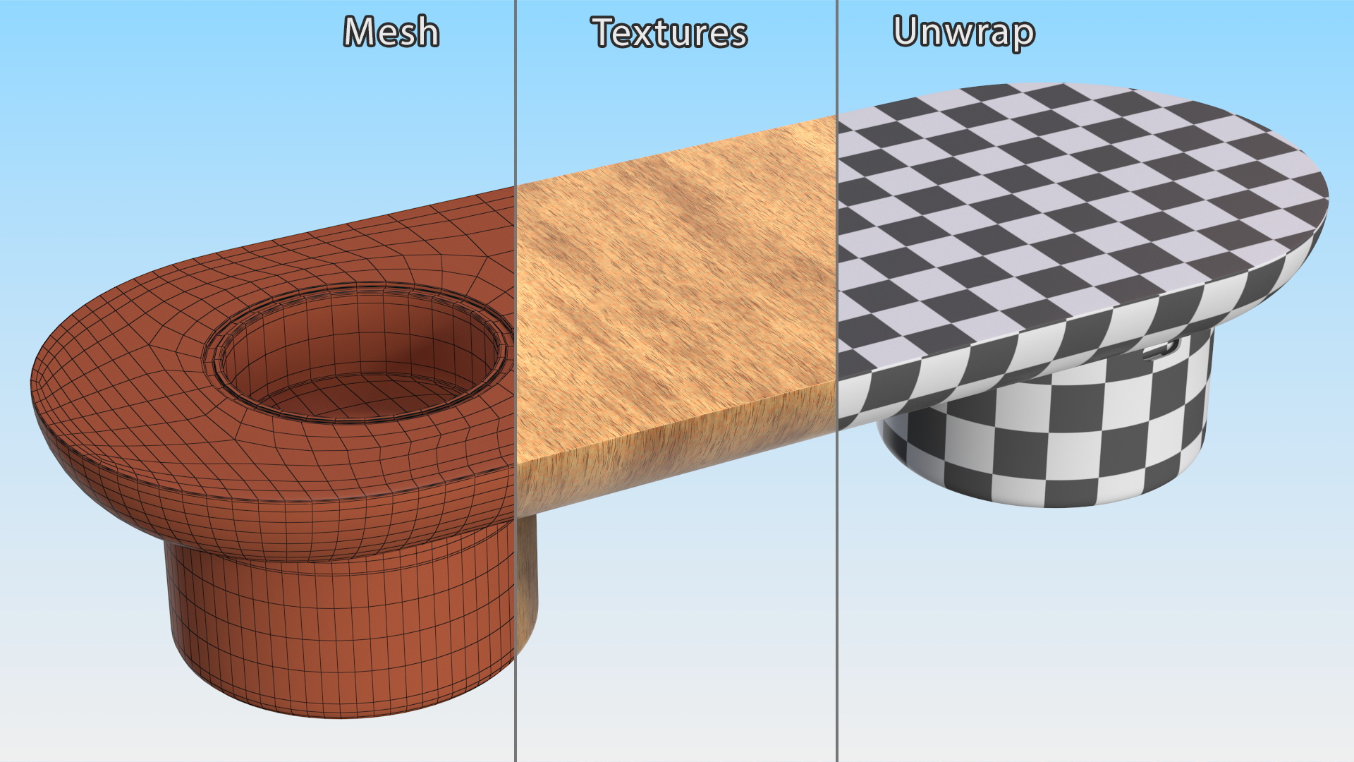 Outdoor Table Bench Wood 3D model
