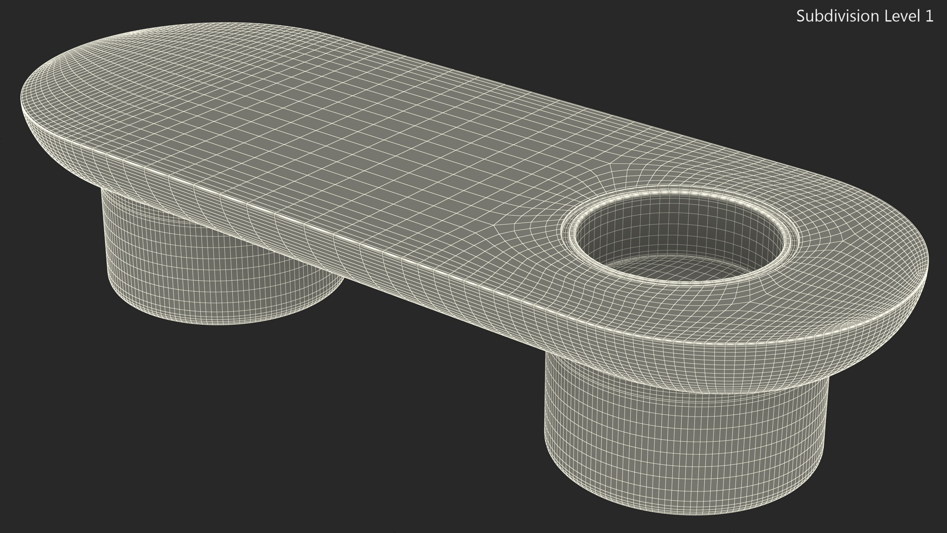 Outdoor Table Bench Wood 3D model