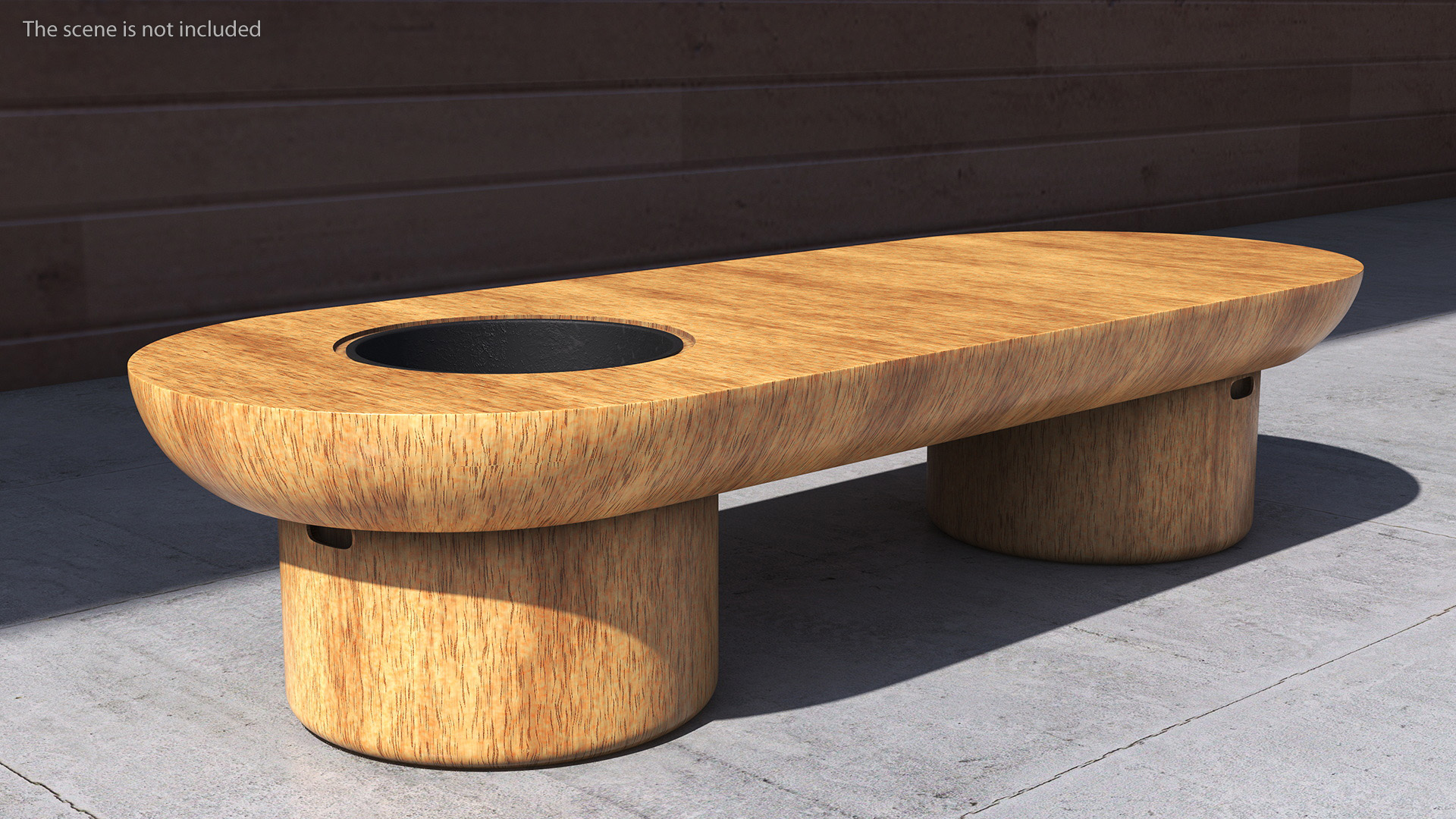 Outdoor Table Bench Wood 3D model