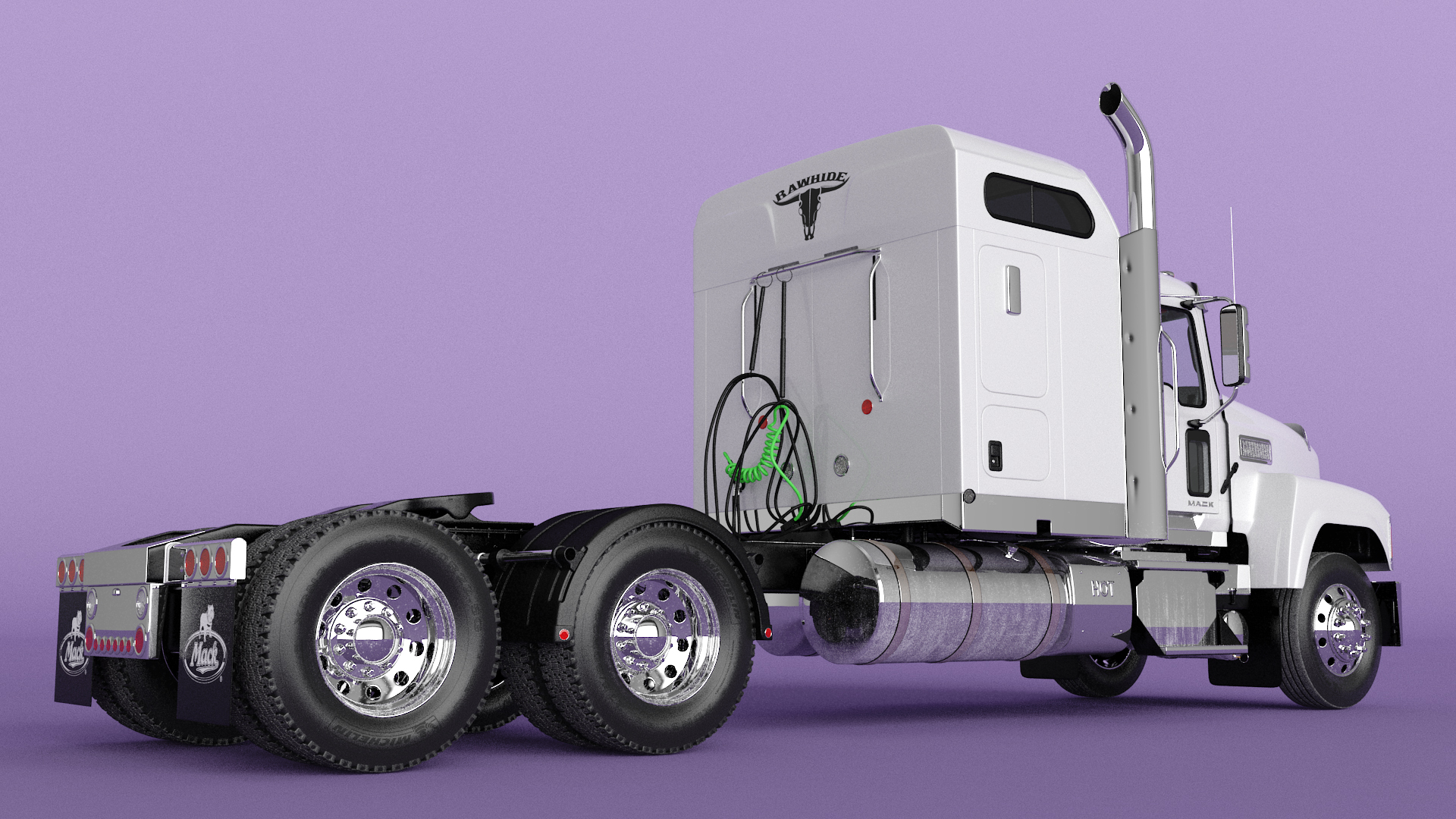 3D Mack CHU613 Truck Simple Interior model