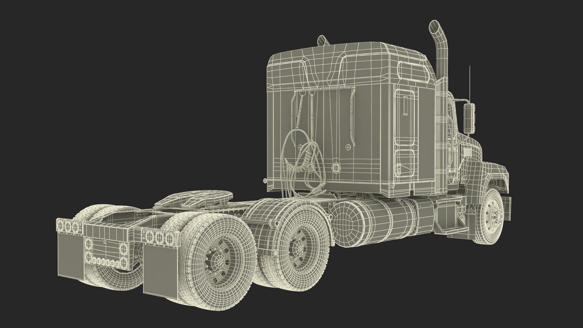 3D Mack CHU613 Truck Simple Interior model