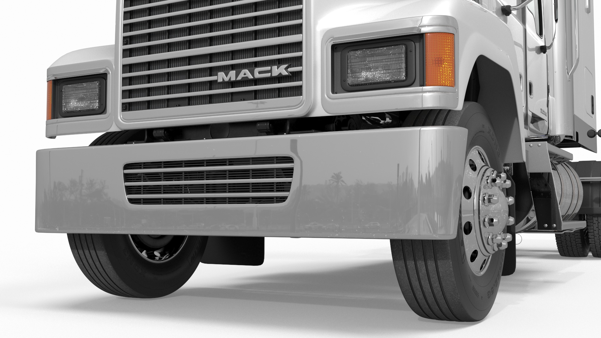 3D Mack CHU613 Truck Simple Interior model