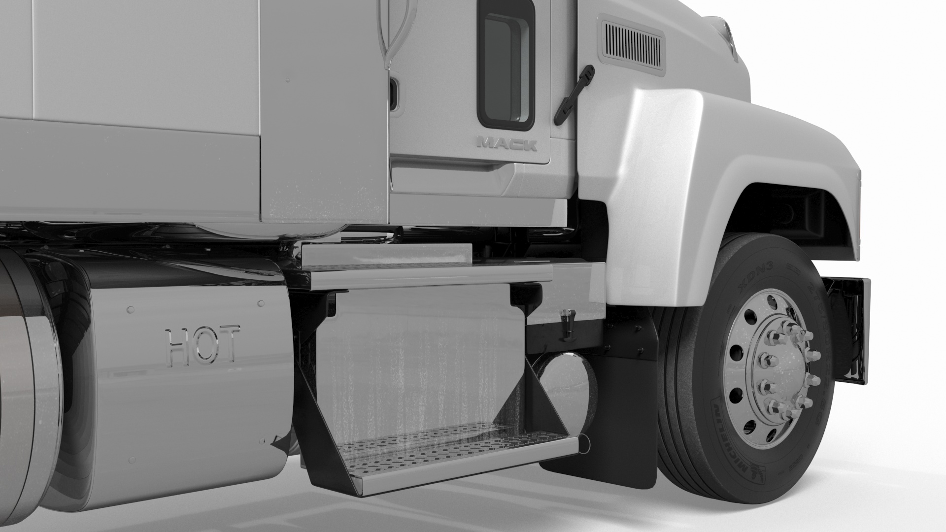 3D Mack CHU613 Truck Simple Interior model