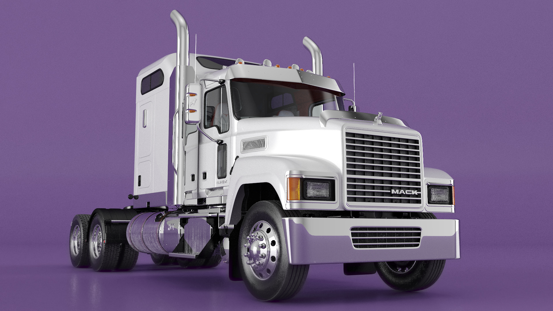 3D Mack CHU613 Truck Simple Interior model