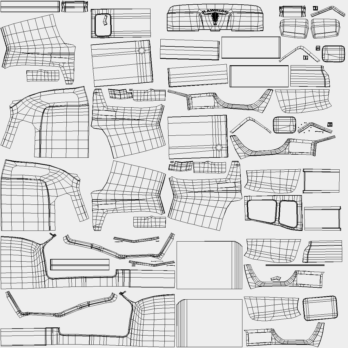 3D Mack CHU613 Truck Simple Interior model