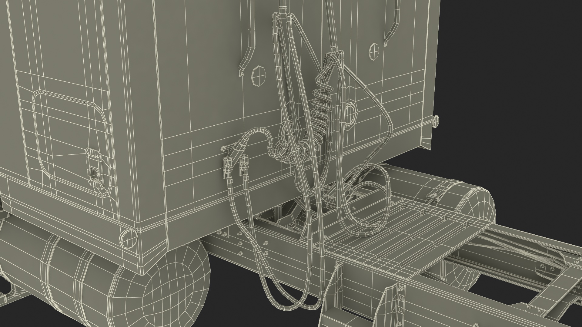 3D Mack CHU613 Truck Simple Interior model