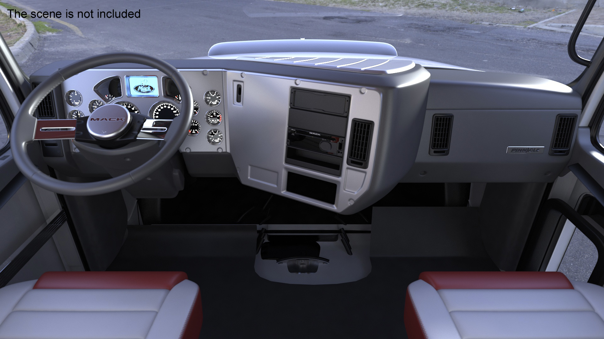 3D Mack CHU613 Truck Simple Interior model