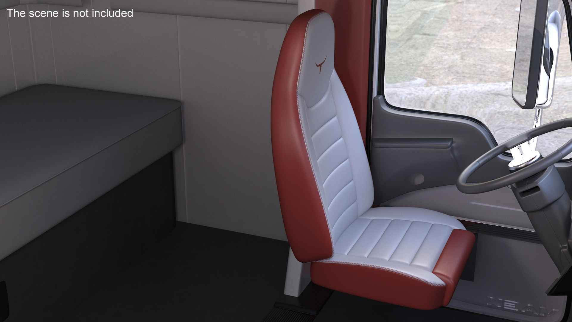3D Mack CHU613 Truck Simple Interior model