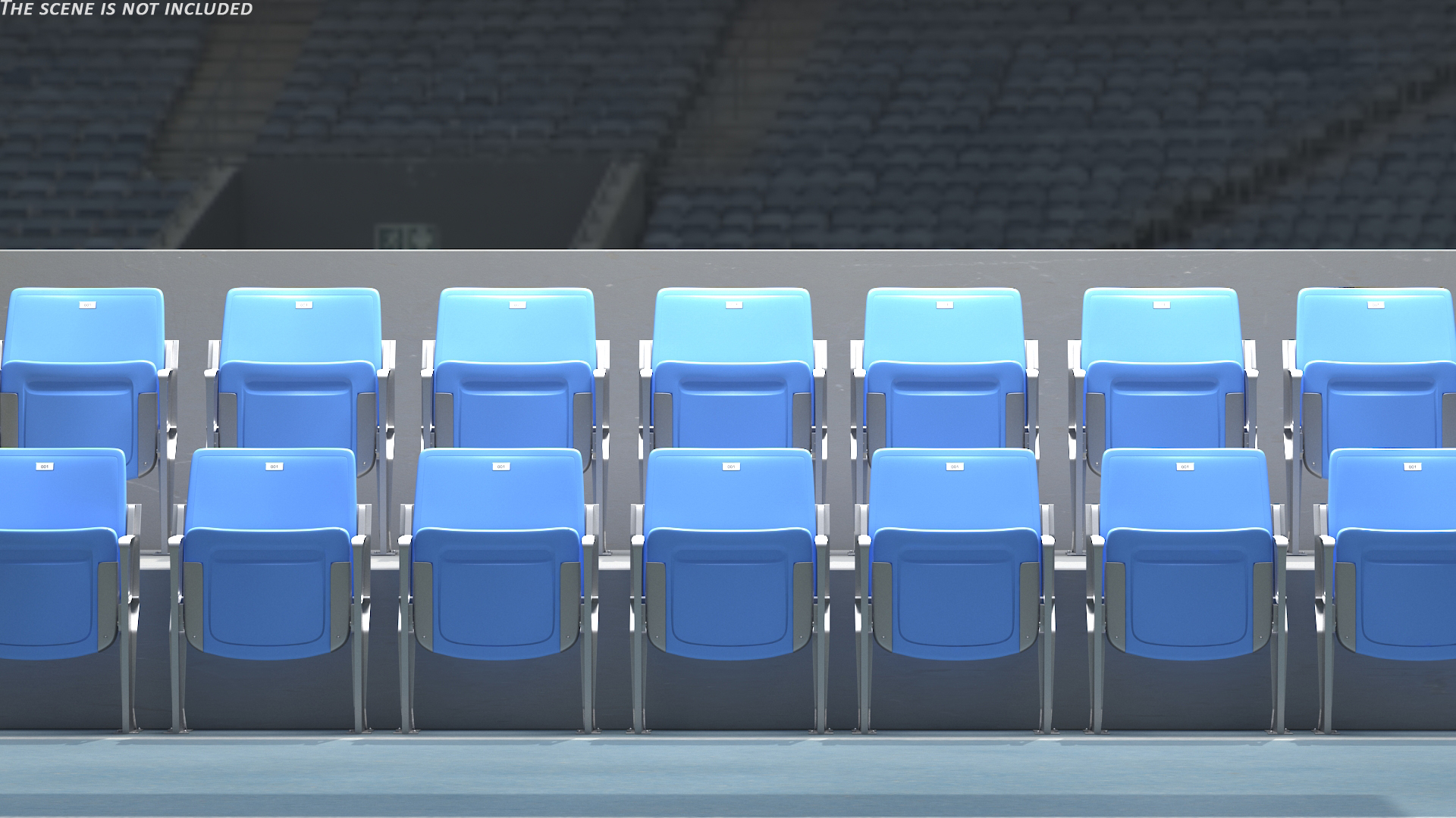 3D model Plastic Stadium Seat