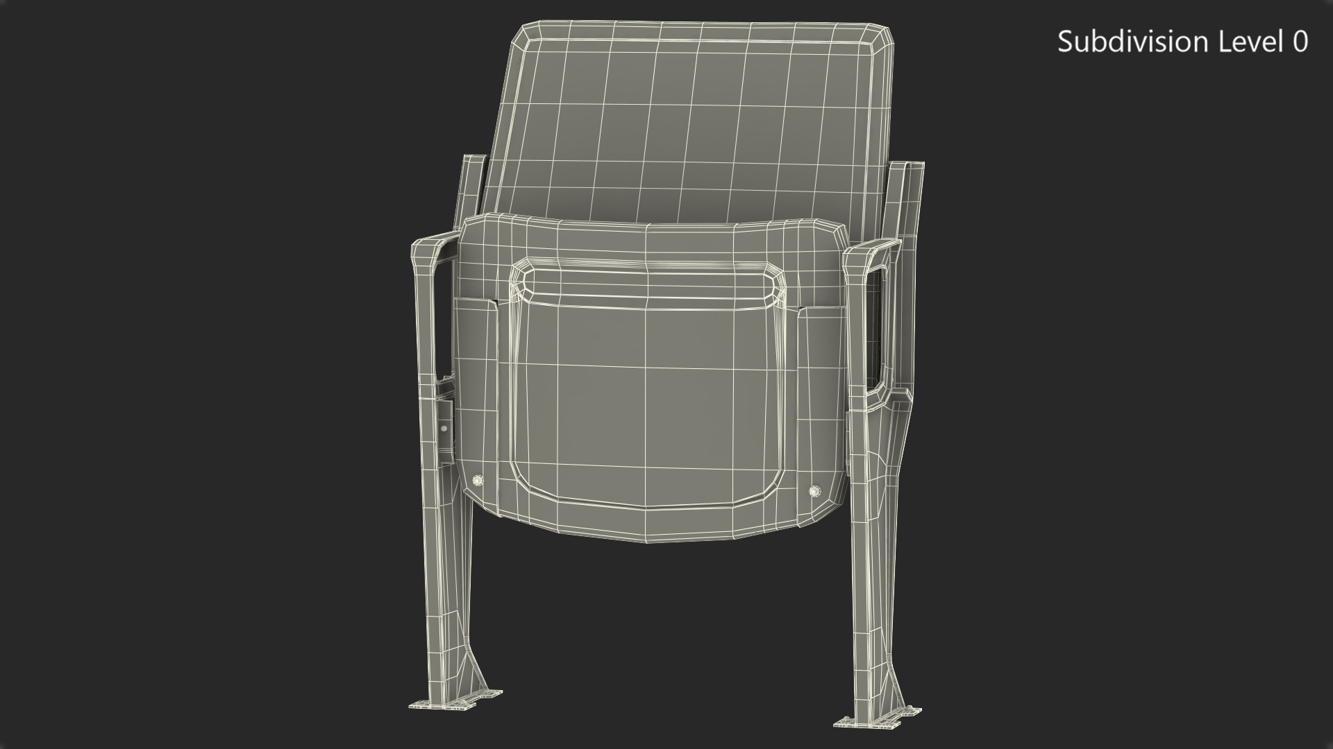 3D model Plastic Stadium Seat