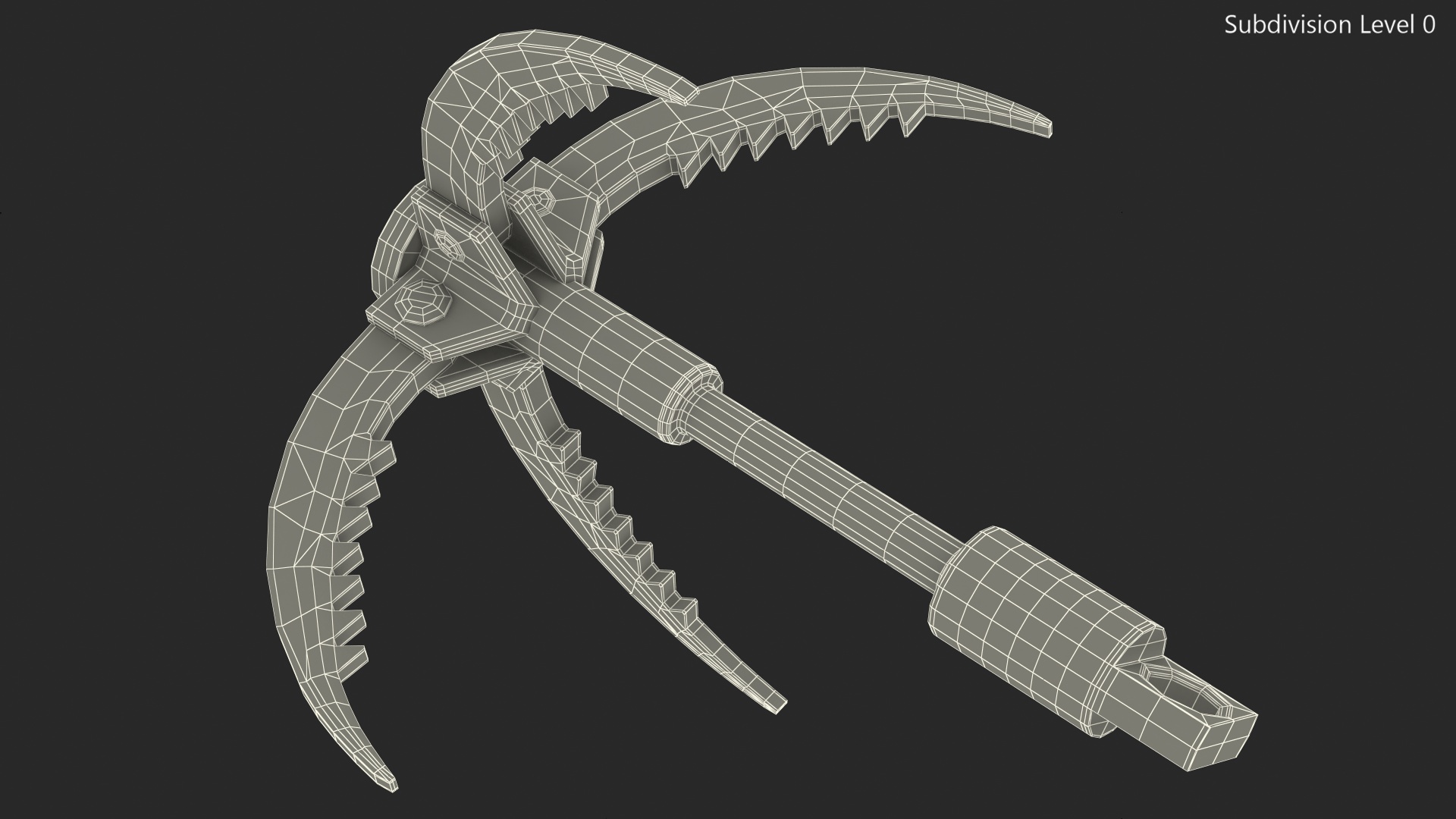 3D Folding Climbing Grappling Hook