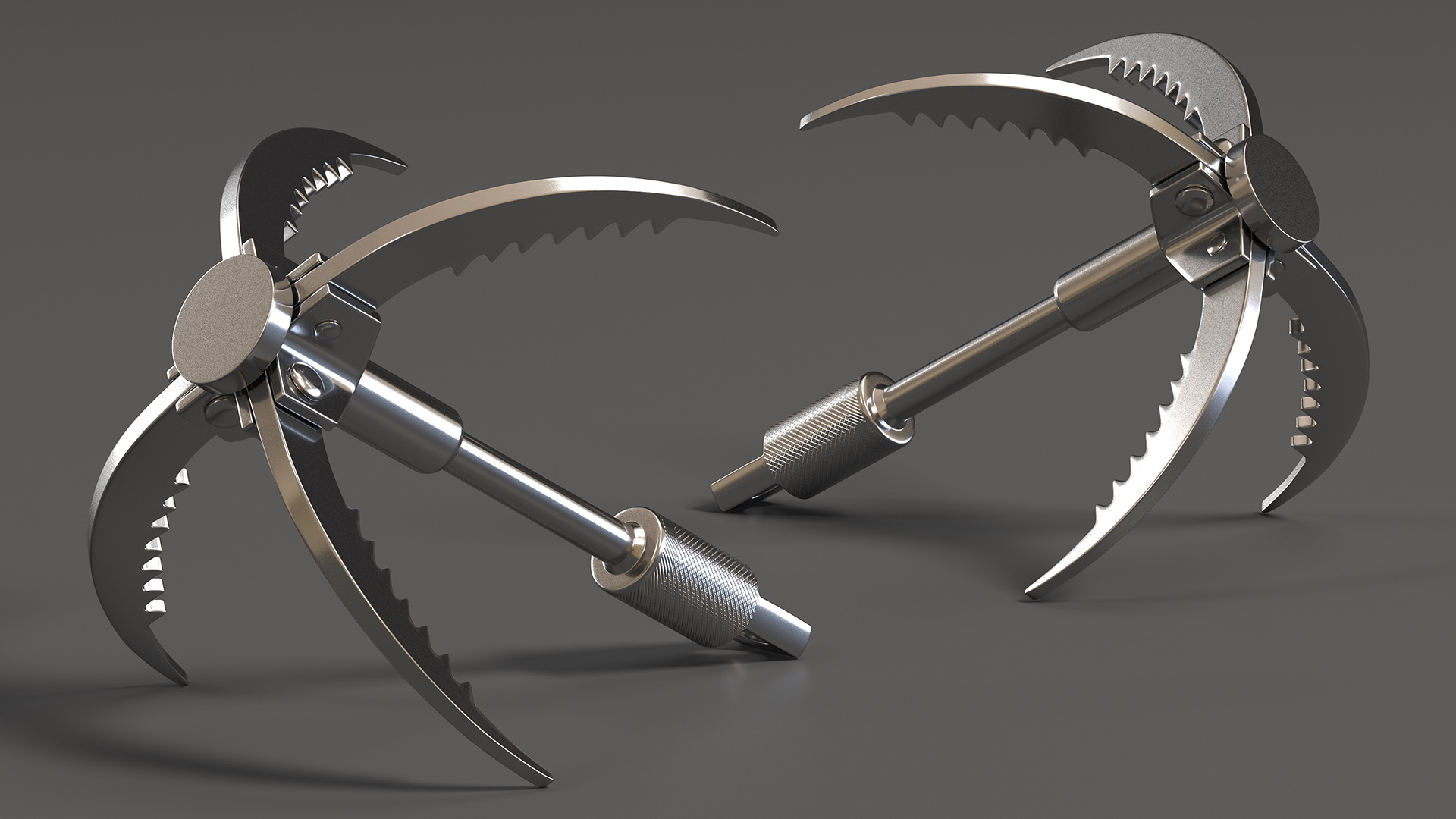 3D Folding Climbing Grappling Hook