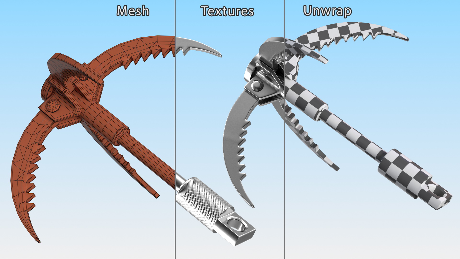 3D Folding Climbing Grappling Hook