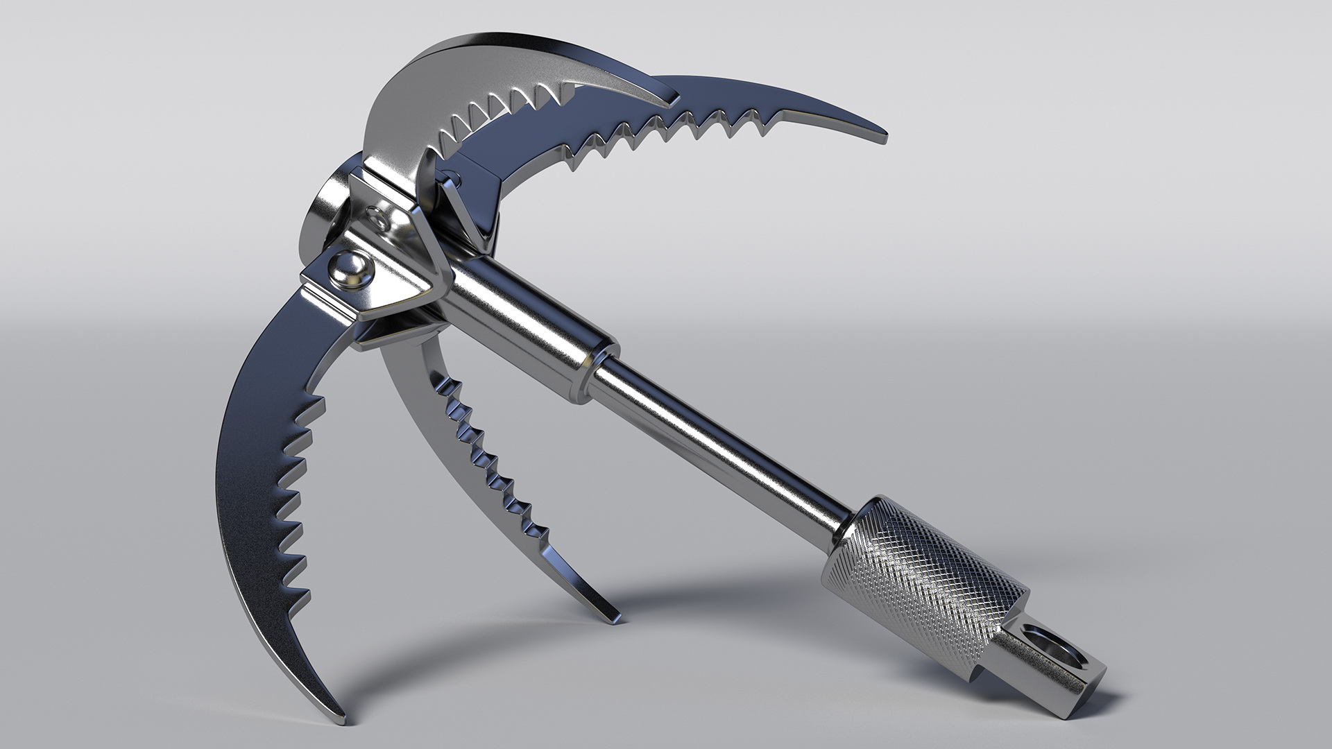 3D Folding Climbing Grappling Hook
