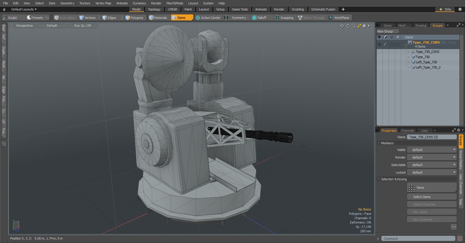 3D Type 730 CIWS model