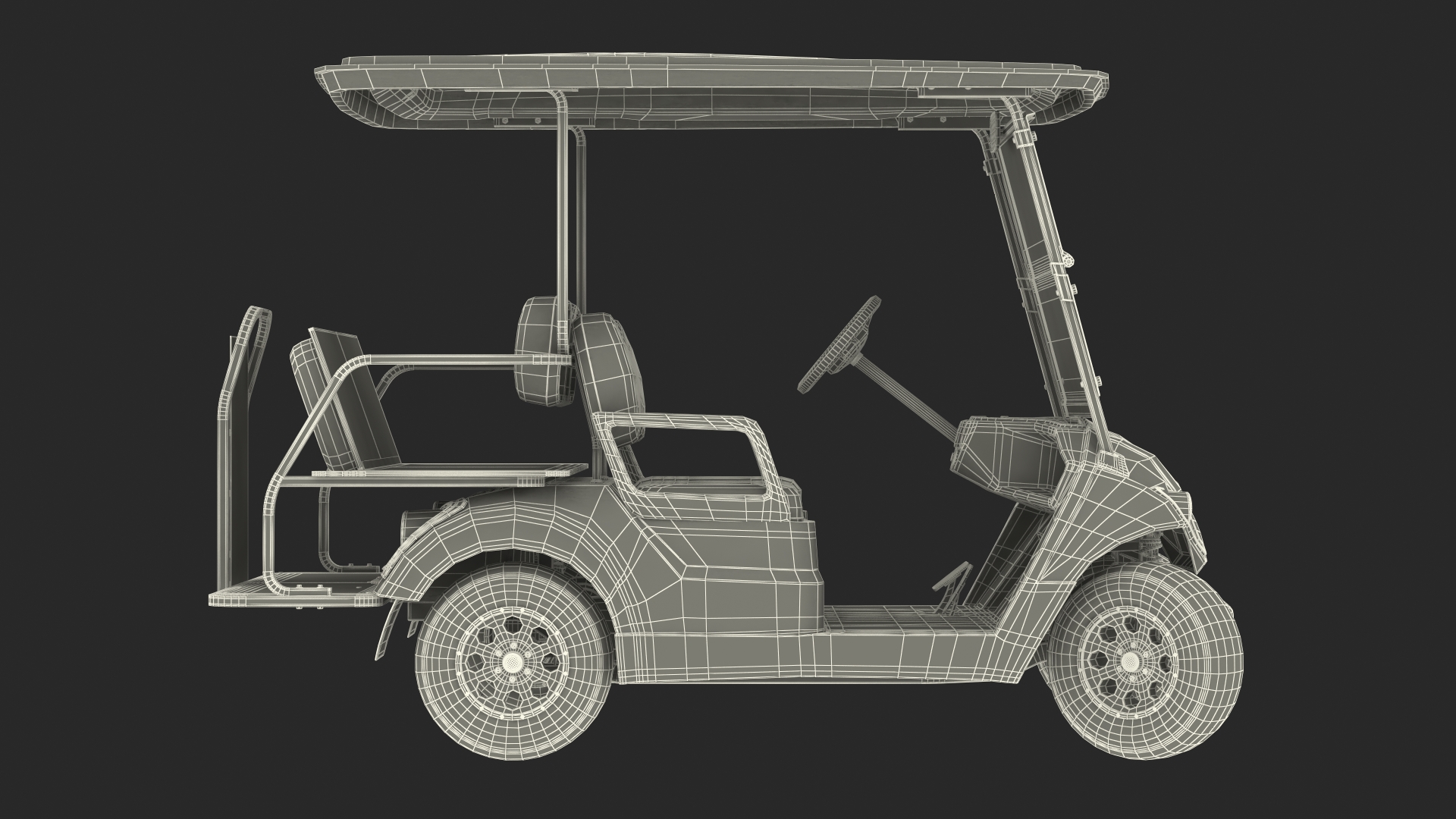 Yamaha The Drive2 PTV 2020 Golf Car Rigged 3D
