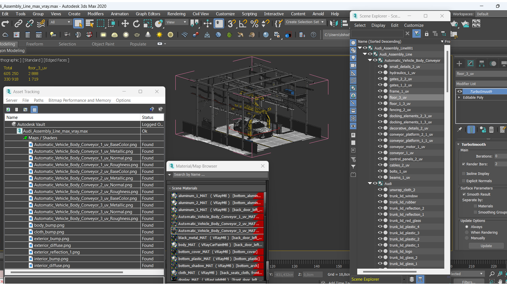 3D Audi Assembly Line model