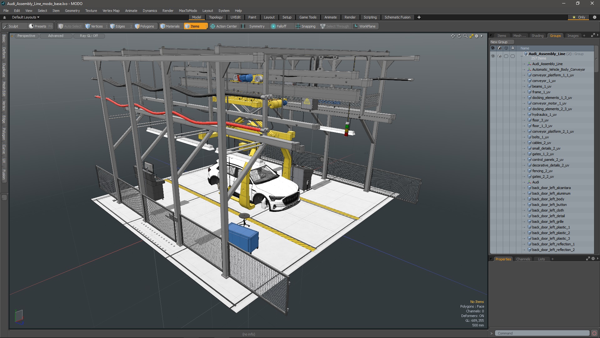 3D Audi Assembly Line model