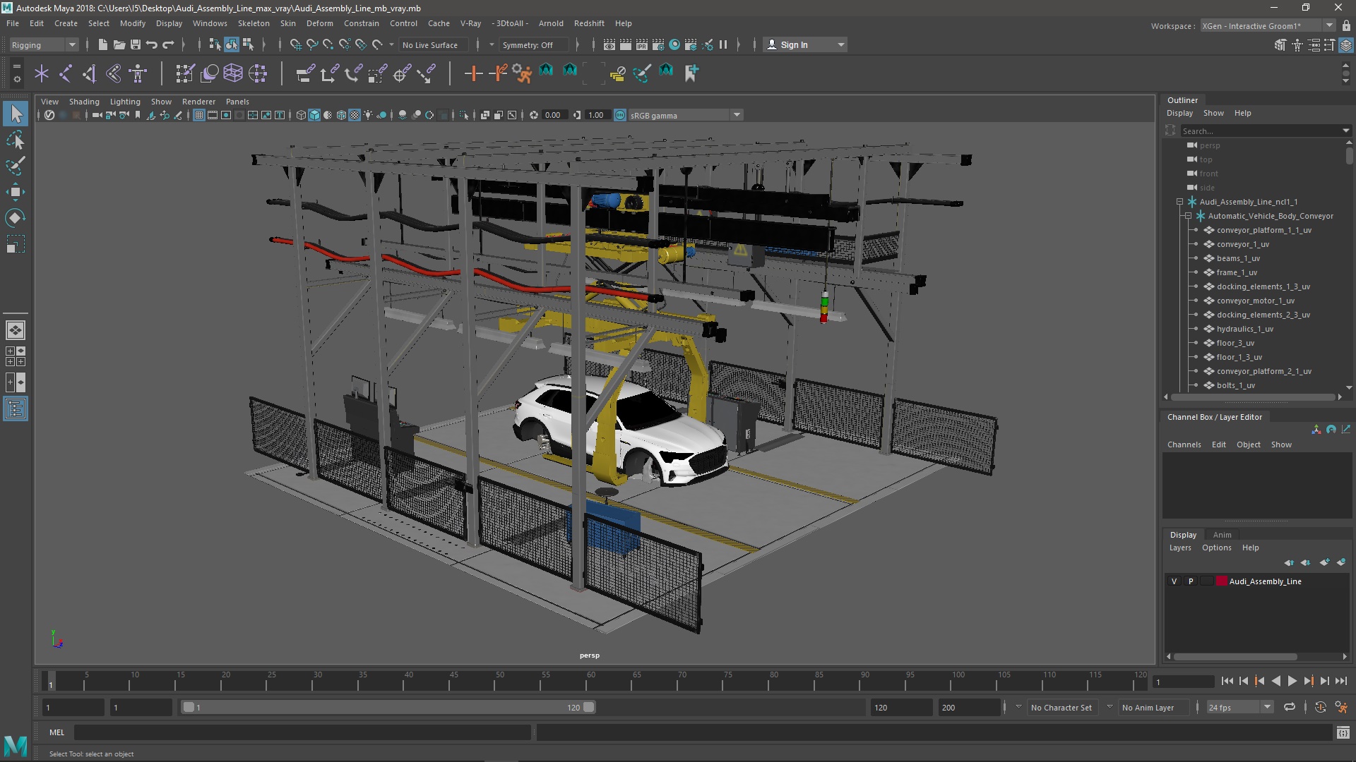 3D Audi Assembly Line model