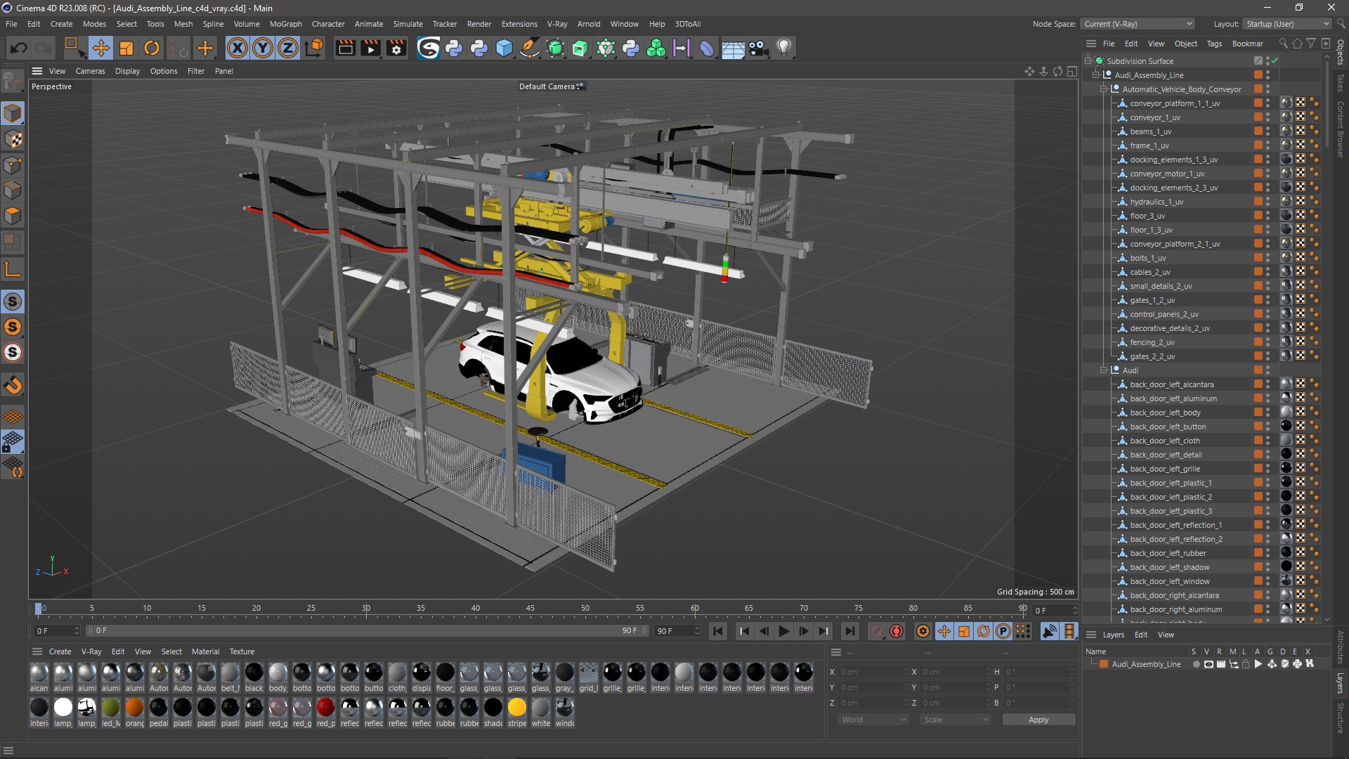 3D Audi Assembly Line model