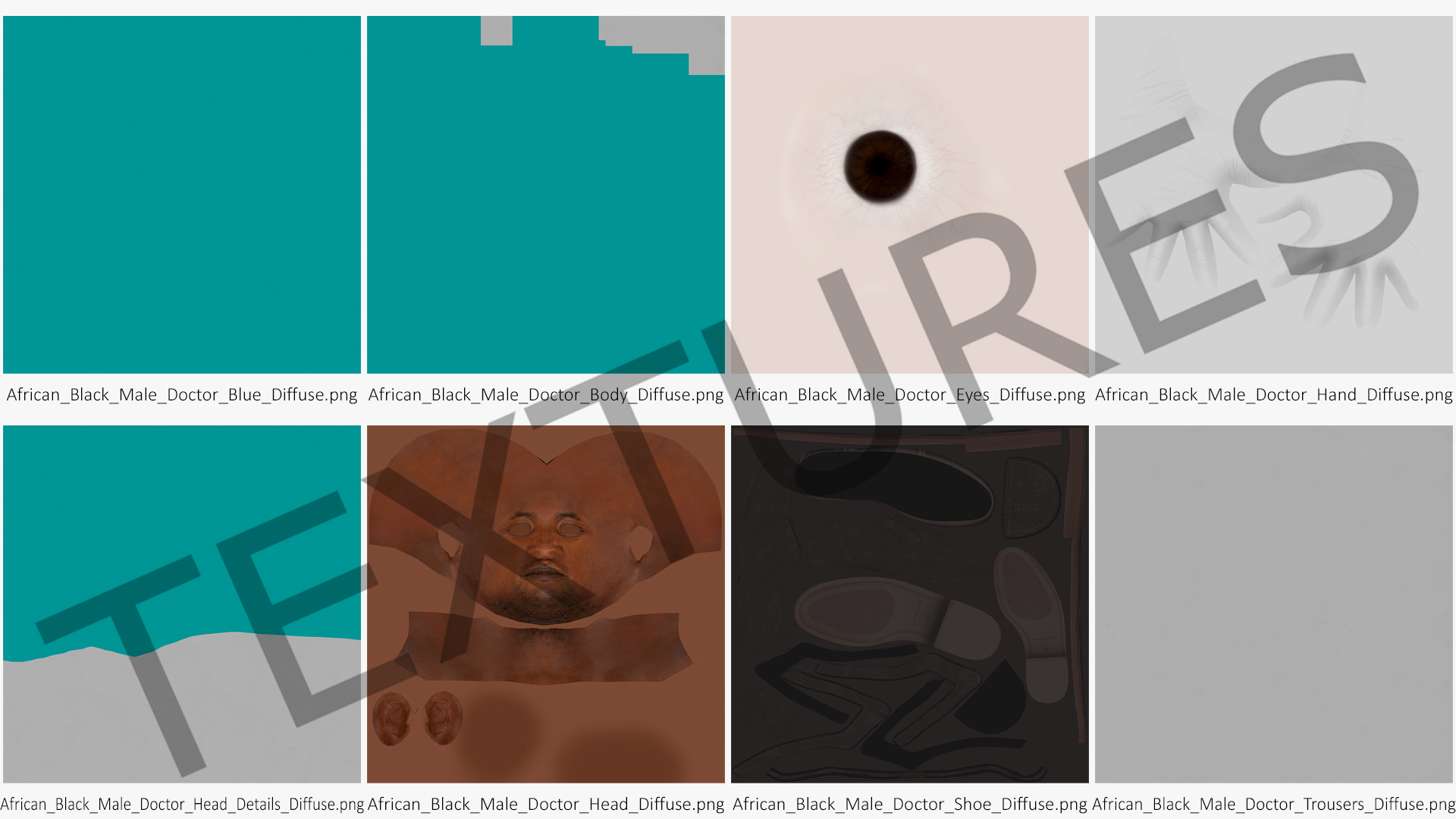 3D African Black Male Doctor Rigged for Cinema 4D