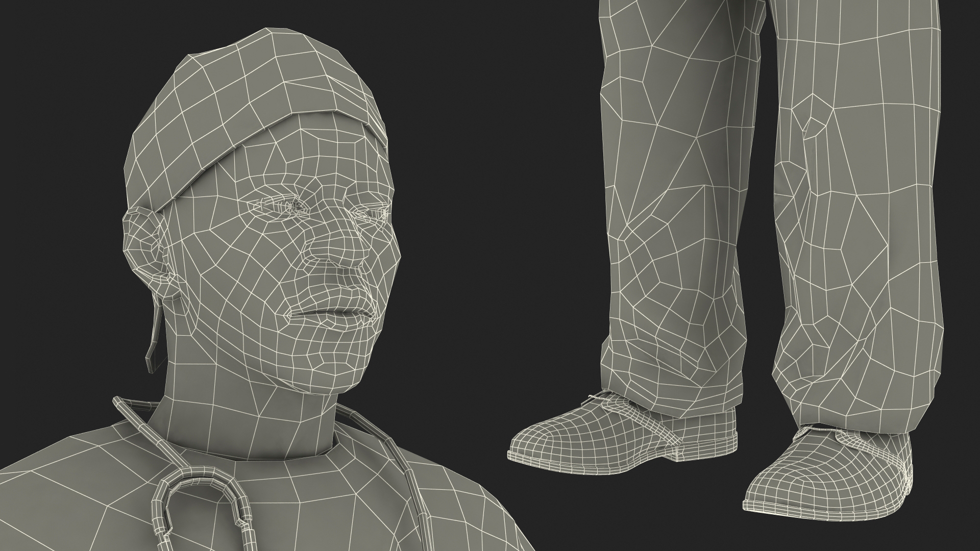 3D African Black Male Doctor Rigged for Cinema 4D