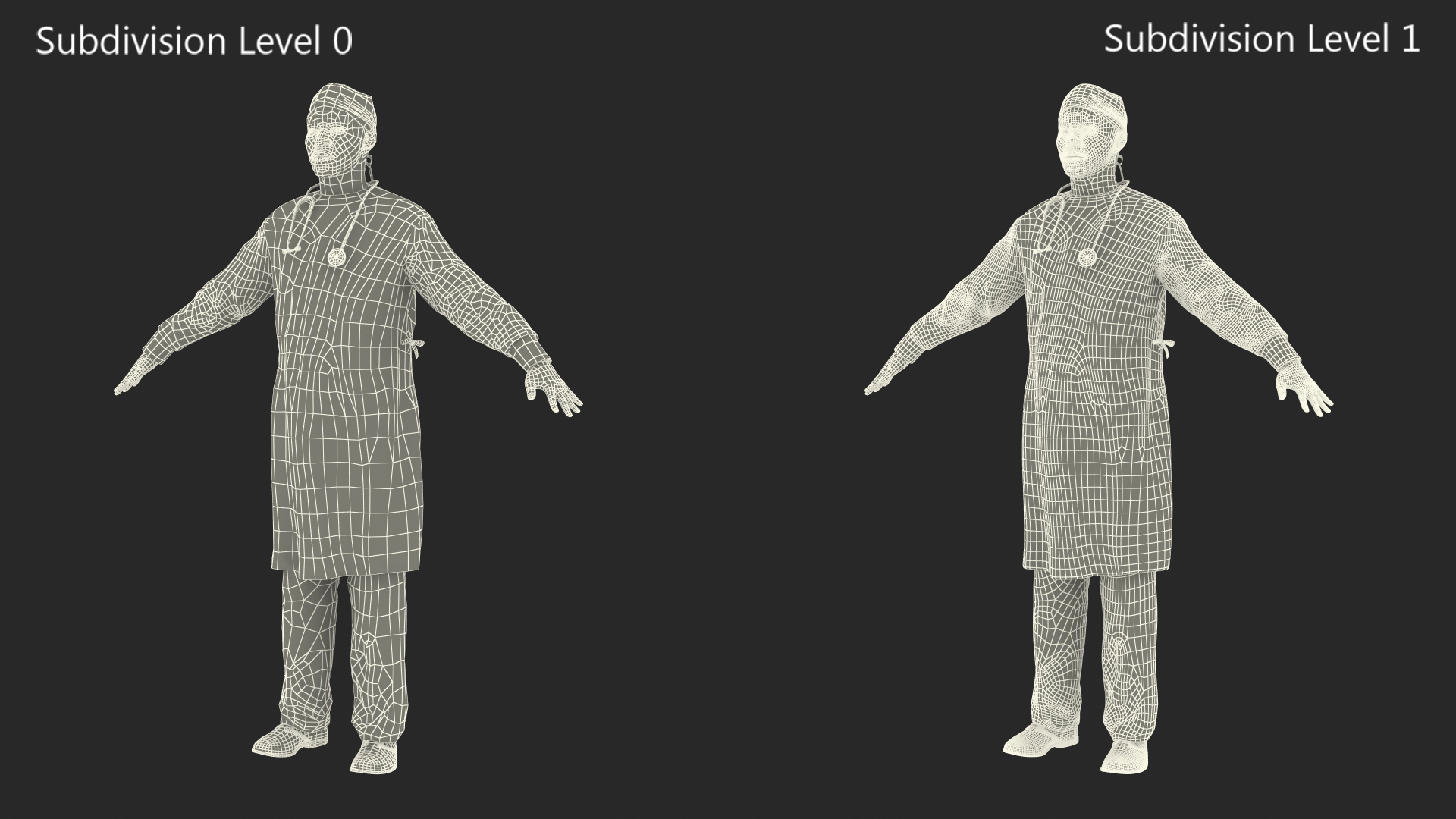 3D African Black Male Doctor Rigged for Cinema 4D