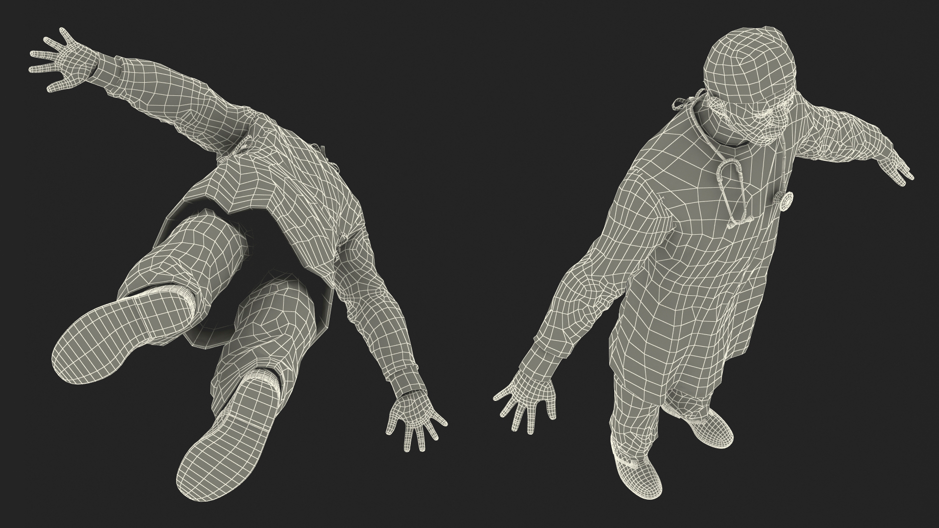 3D African Black Male Doctor Rigged for Cinema 4D