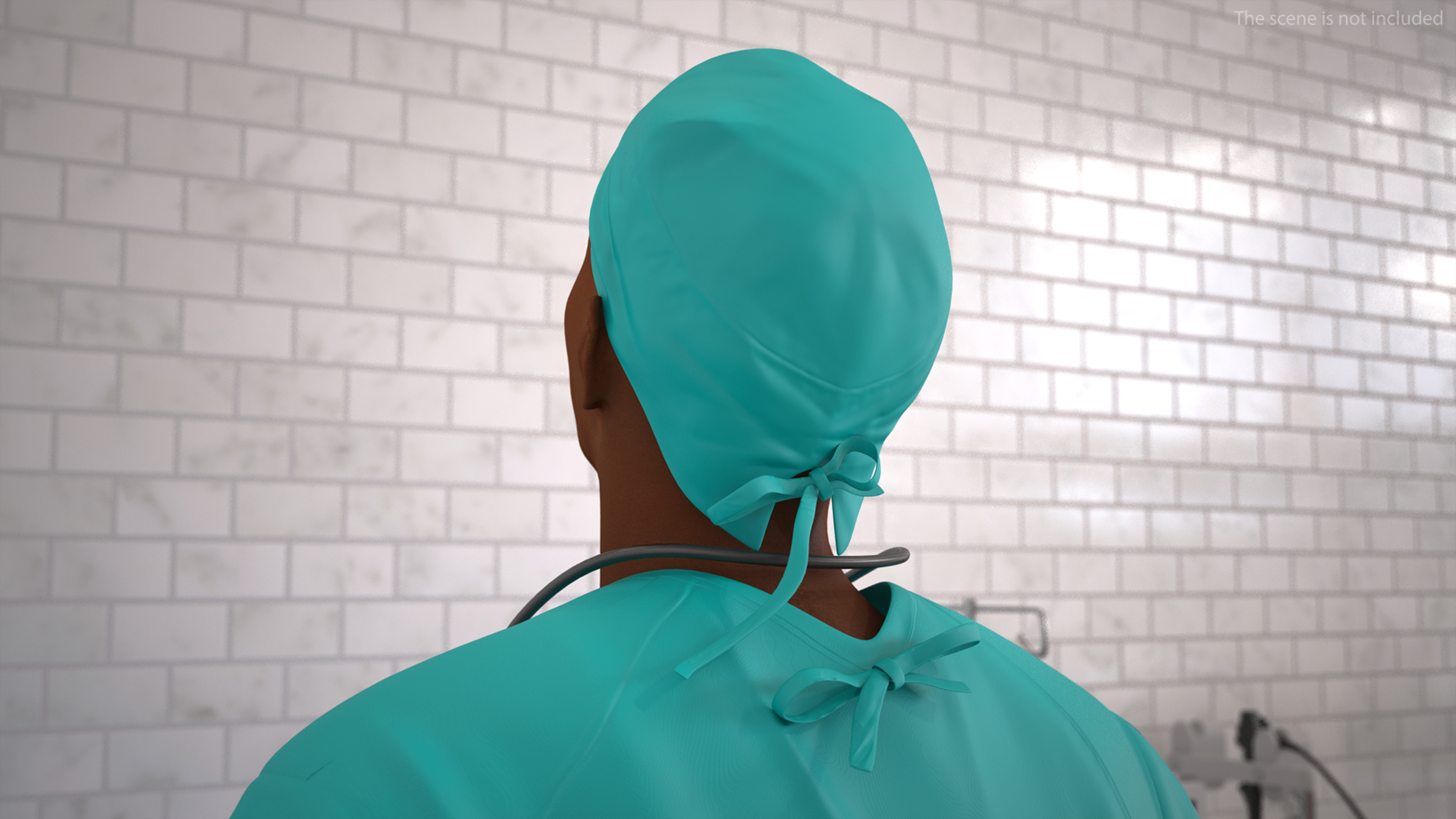 3D African Black Male Doctor Rigged for Cinema 4D