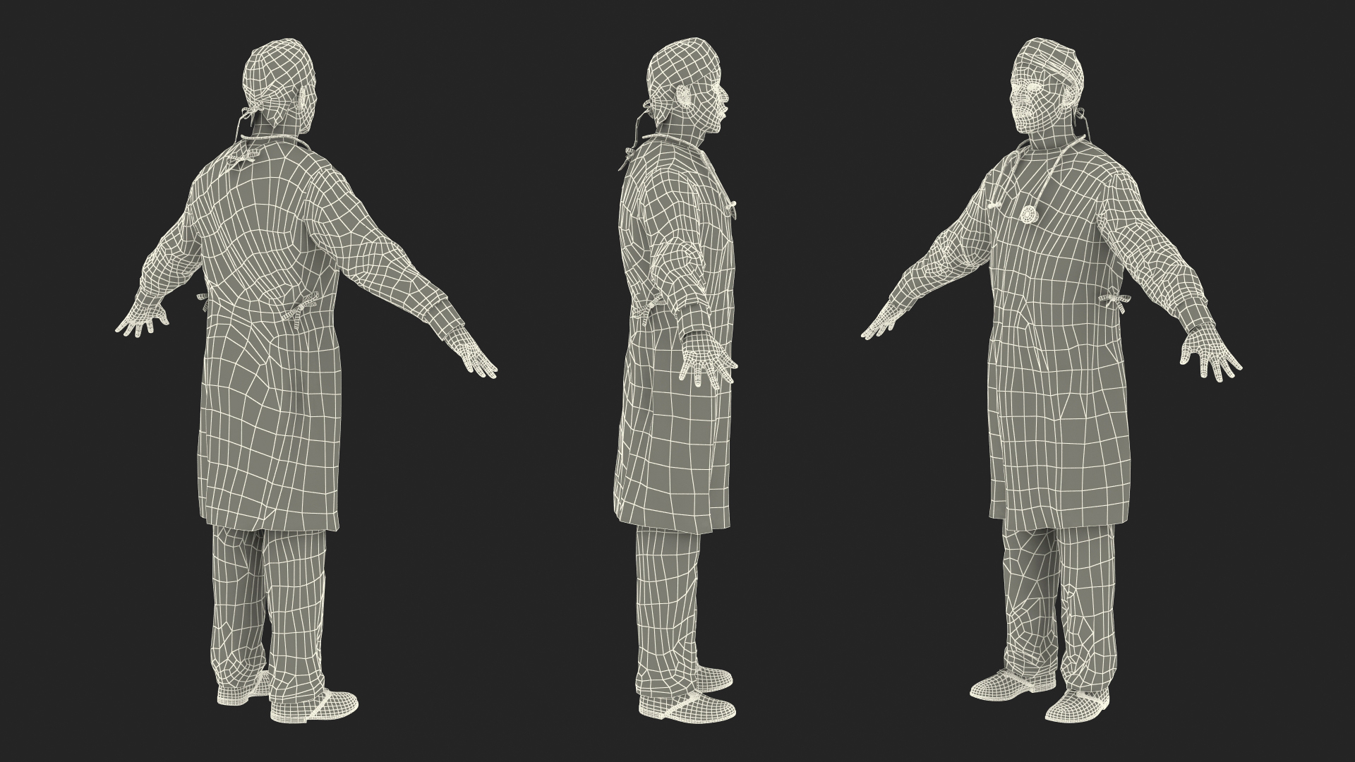 3D African Black Male Doctor Rigged for Cinema 4D