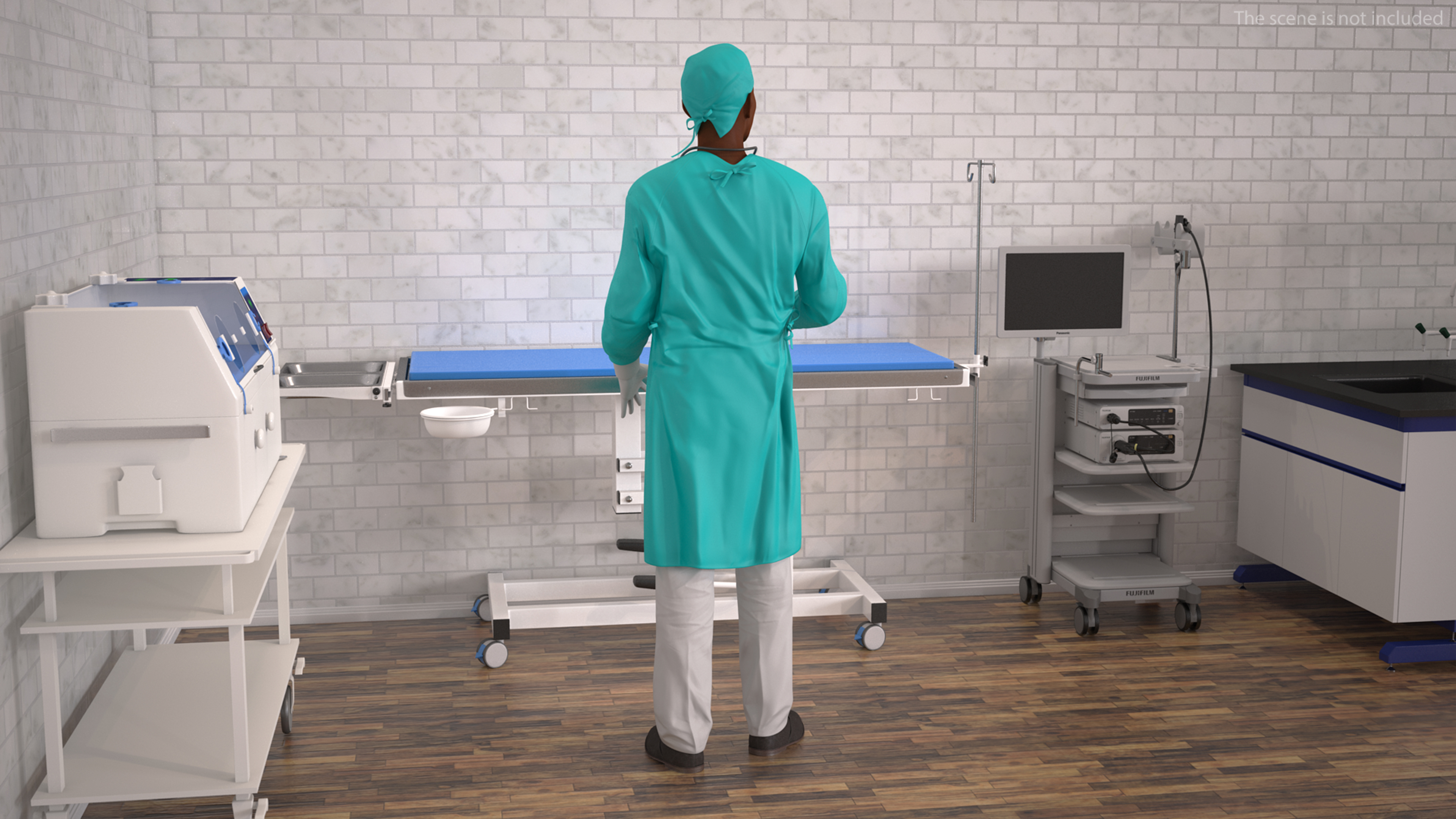 3D African Black Male Doctor Rigged for Cinema 4D