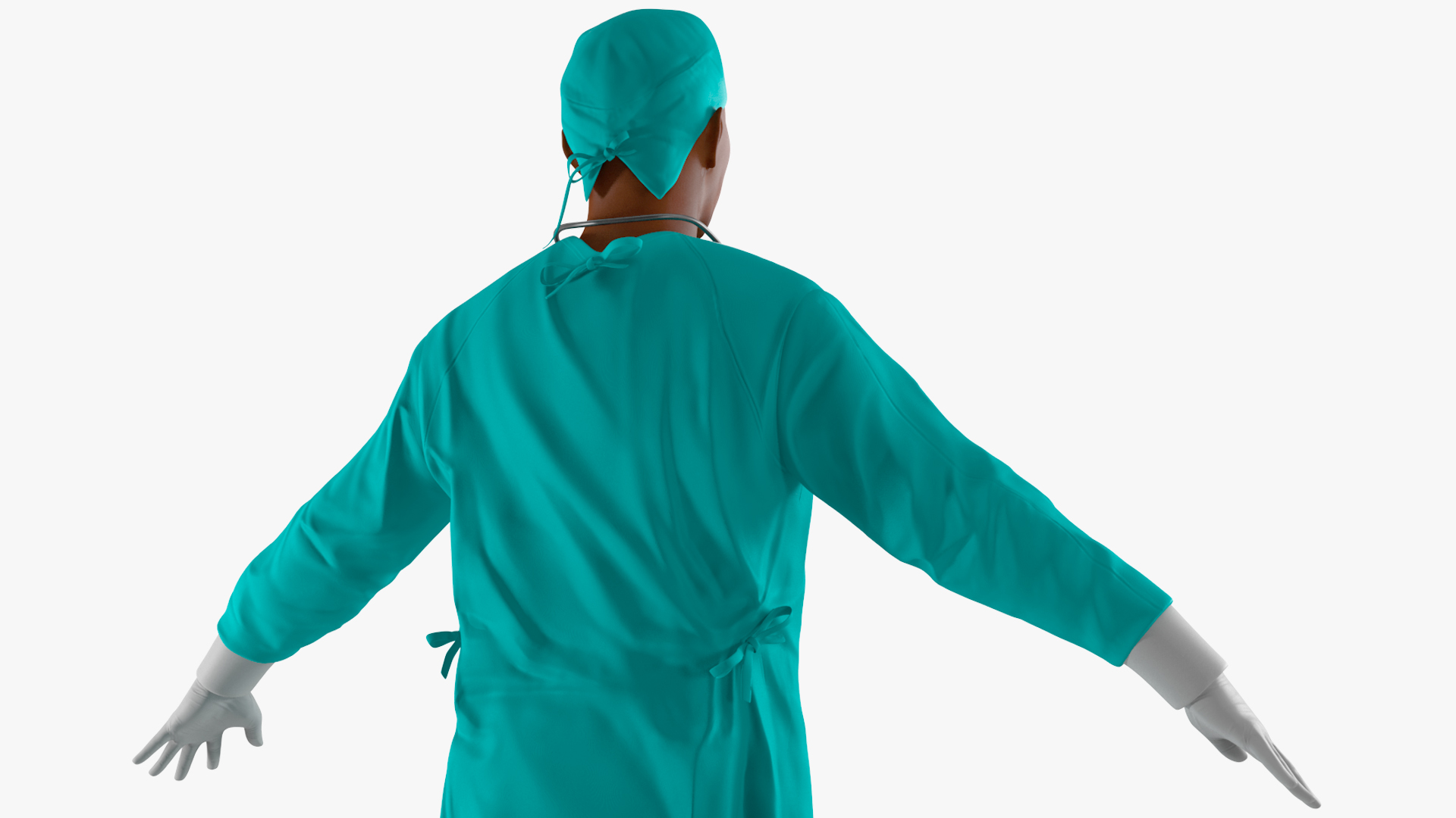 3D African Black Male Doctor Rigged for Cinema 4D