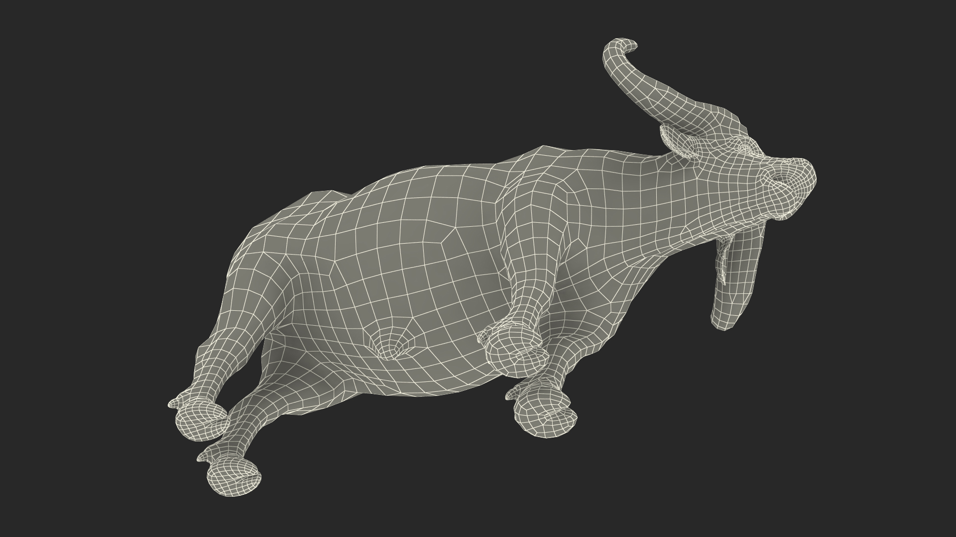 3D model Cape Buffalo African Buffalo Rigged