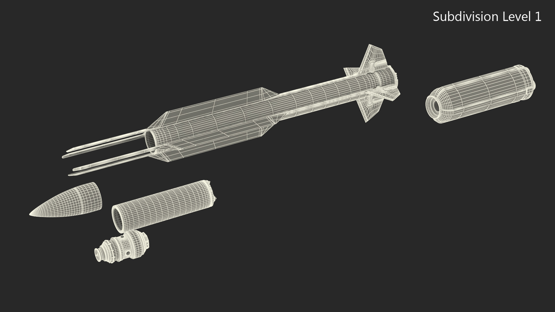Anti Air Warfare Missile SM6 Set 3D
