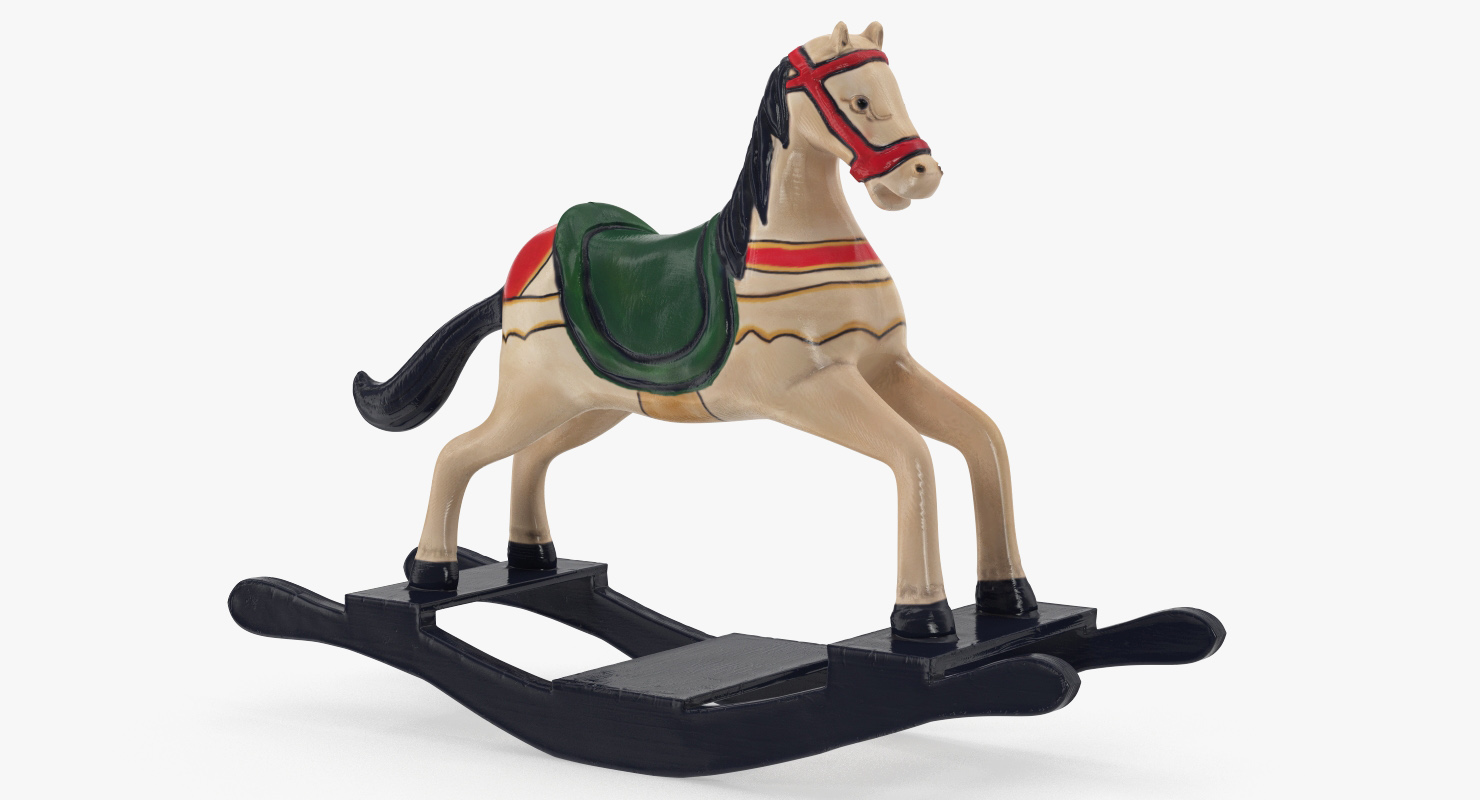 3D Retro Toy Rocking Horse model