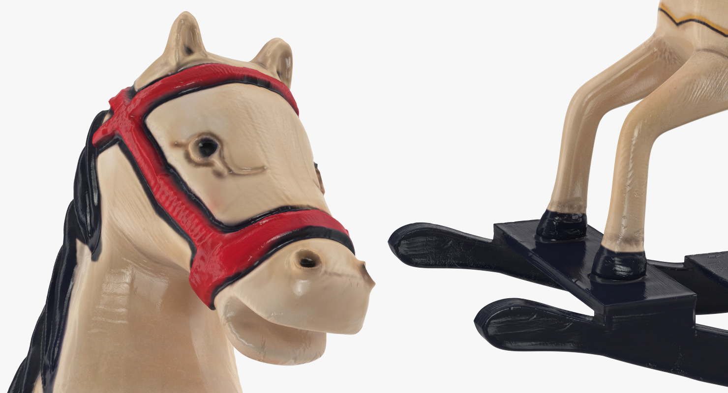 3D Retro Toy Rocking Horse model